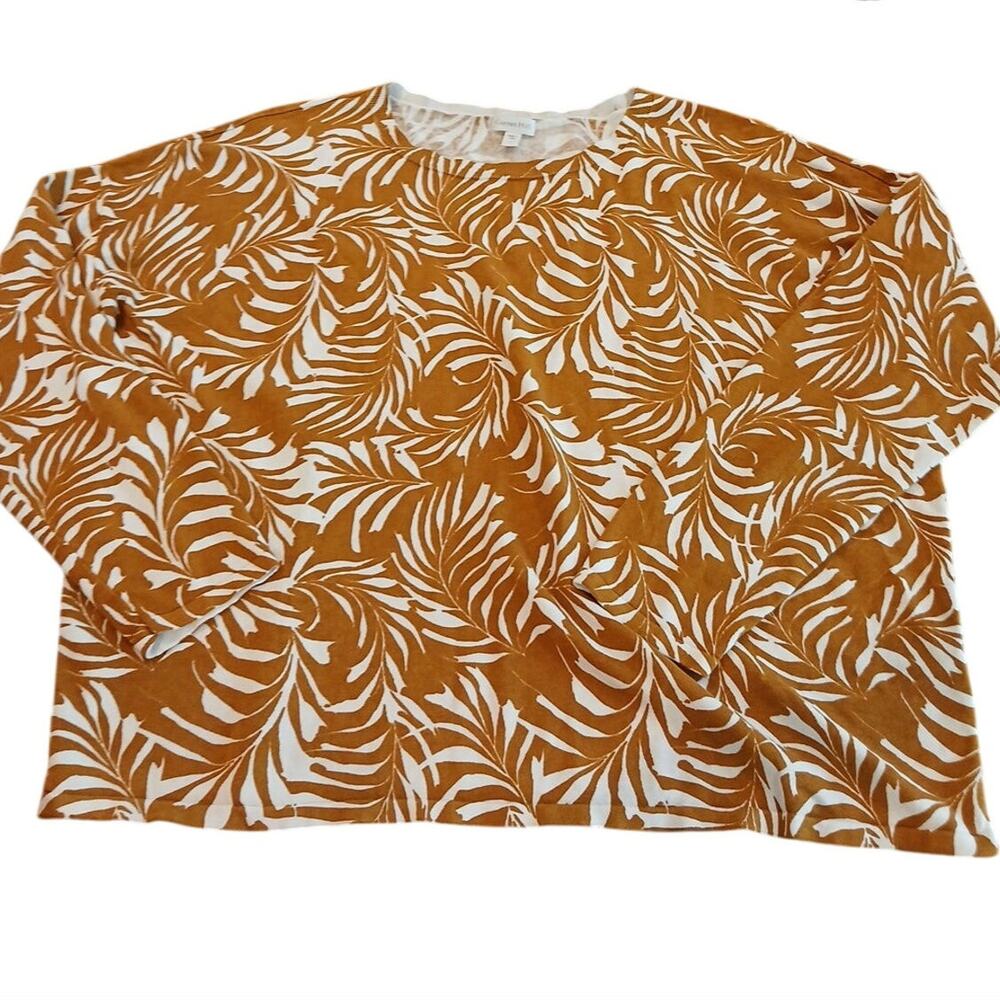 Garnet Hill Silk Organic Cotton blend sweater. LARGE